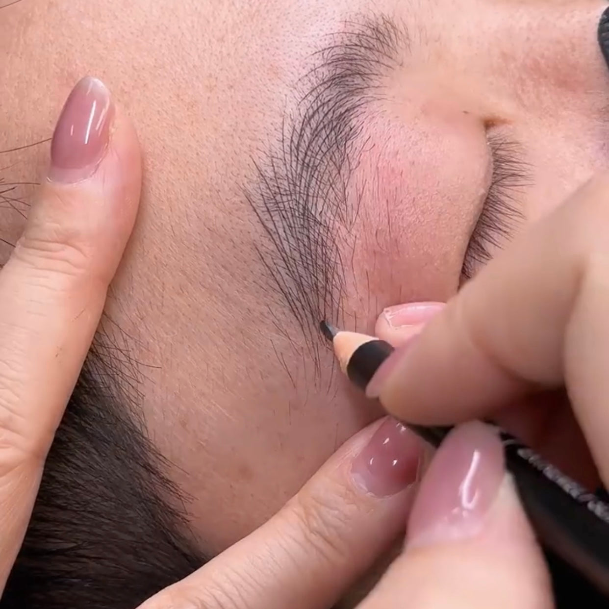 Black Color Permanent Makeup Microblading Hairstroke 2mm Extremely Slim Eyebrow Pencil