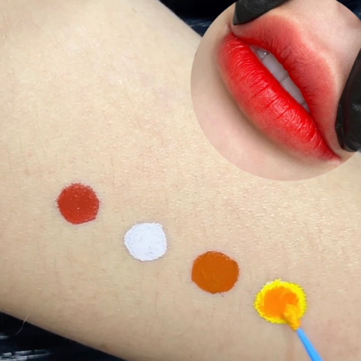 12 ml flüssiges Lippenpigment – Helles Koralle/Reines Gelb/Frisches Orange (Korrektur dunkler Lippen)