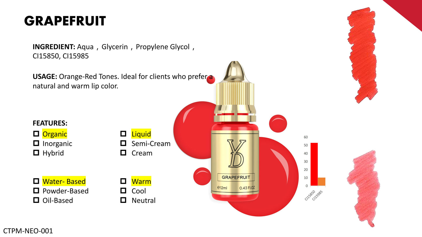 YD Lip Neo Pigment Collection for Machine Use Only 12ml/Bottle Gold Cap