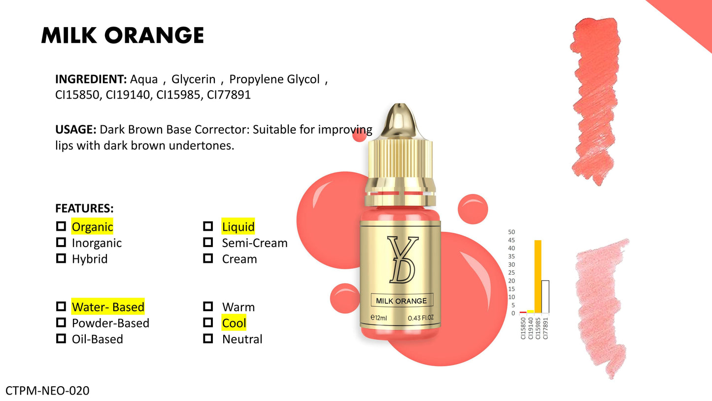 YD Lip Neo Pigment Collection for Machine Use Only 12ml/Bottle Gold Cap