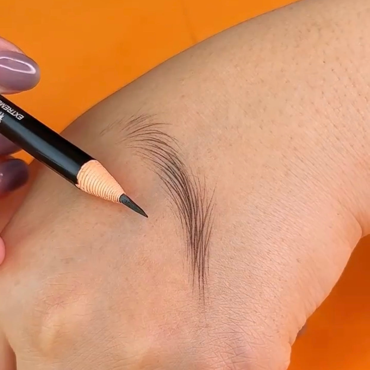 Black Color Permanent Makeup Microblading Hairstroke 2mm Extremely Slim Eyebrow Pencil