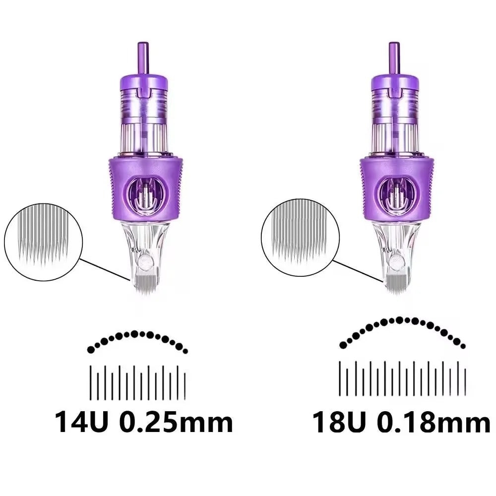 YD Violet Precision Universal PMU Cartridge Needles – 20 Pieces/Box