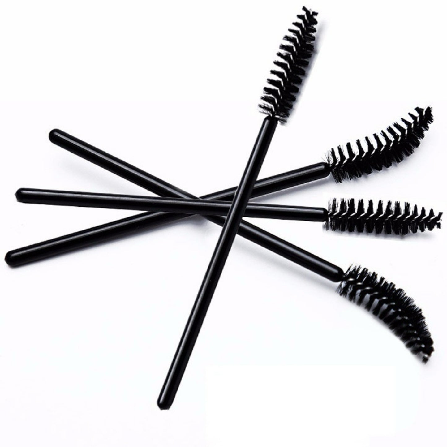 Doppelt verwendbare schwarze Spiralbürste für Augenbrauen und Wimpern