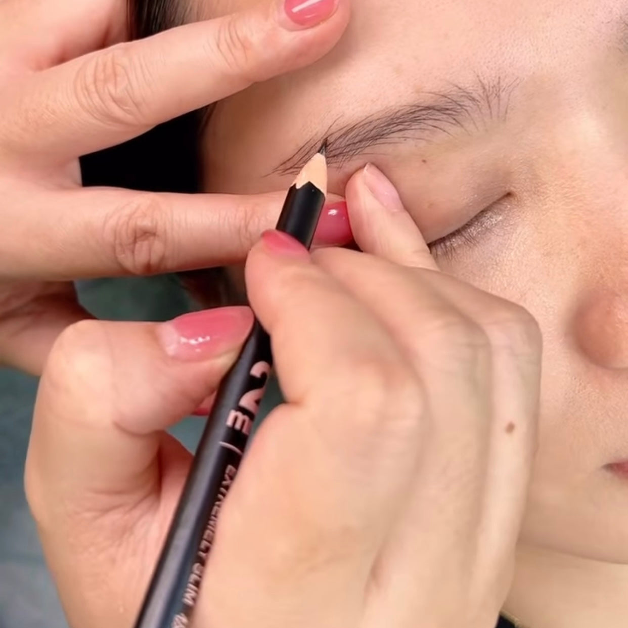 Black Color Permanent Makeup Microblading Hairstroke 2mm Extremely Slim Eyebrow Pencil