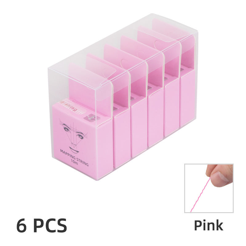 PVC 6-Box Mapping String Set – Precision Eyebrow Design & Mapping Tool - 3 Sets