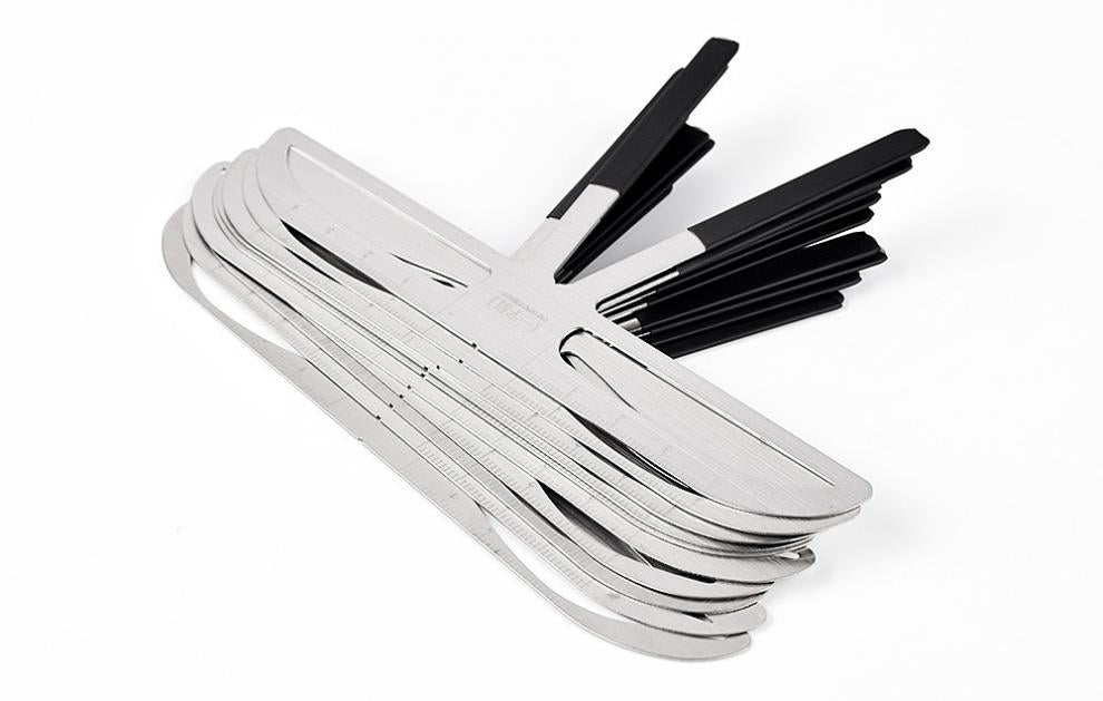 Metal Eyebrow Ruler – Essential Tool for Brow Mapping and Shaping - 5 PIECES