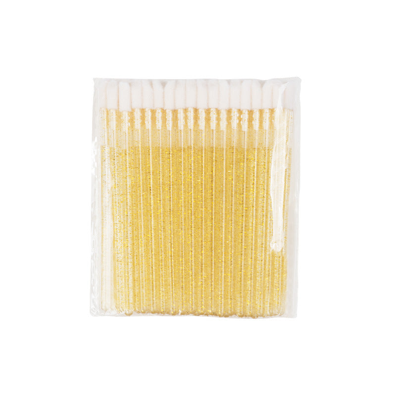 Disposable Crystal Handle Lip Brushes – 7 Colors – Portable Lip Gloss Brush and Makeup Tool - 10 Bags
