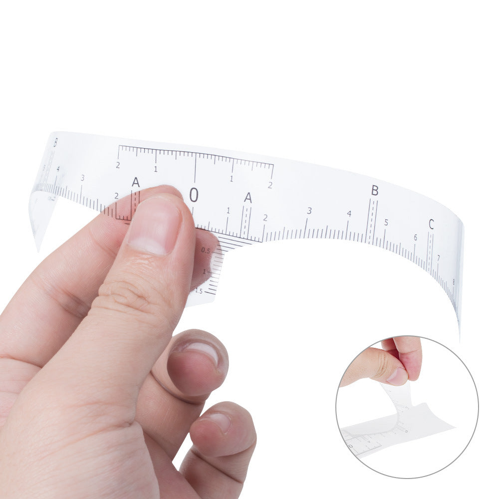 Disposable Adhesive Eyebrow Rulers Mapping Ruler Sticker - Roll Design for Easy Use - 3 Boxes