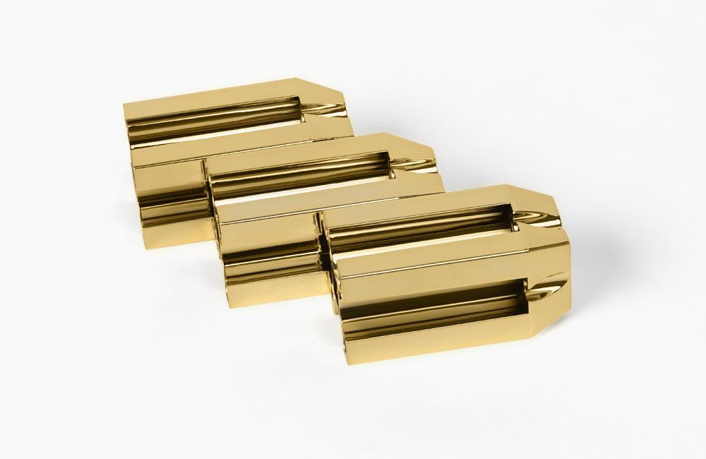Sacapuntas dorado de cuatro lados para cejas (3 unidades)