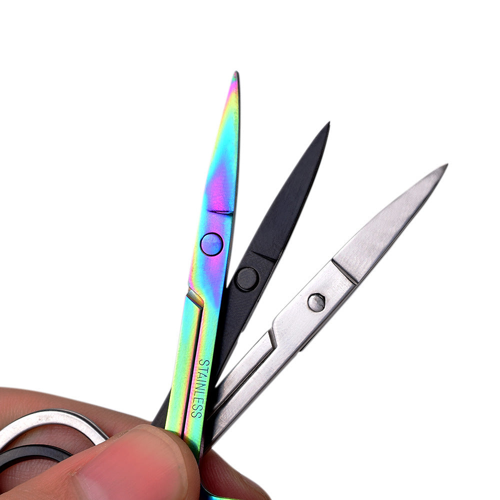 Stainless Steel Beauty Scissors – Eyebrow & Eyelash Trimming Tool - 10PCS