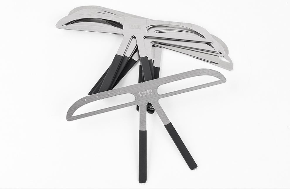 Metal Eyebrow Ruler – Essential Tool for Brow Mapping and Shaping - 5 PIECES