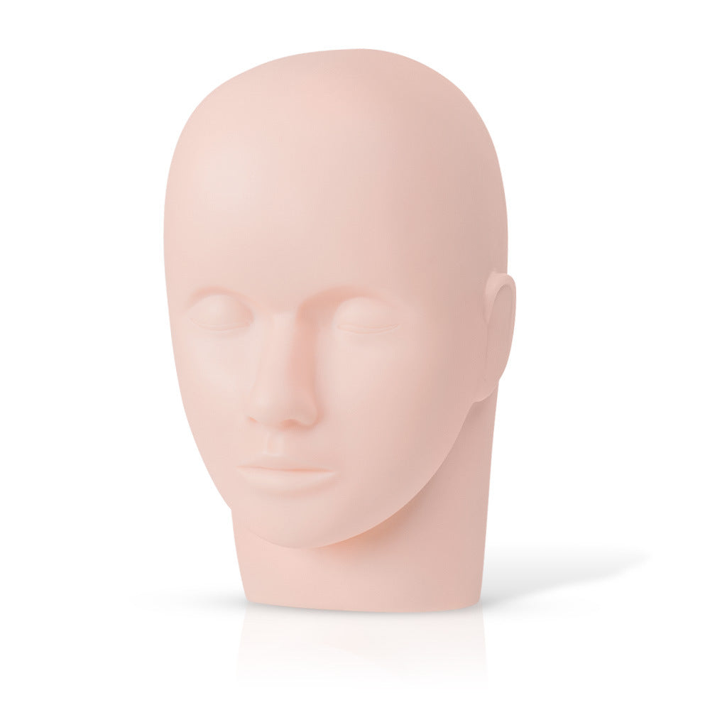 Cabeza de maniquí de silicona para práctica de extensiones de pestañas, maquillaje y formación en PMU (2 unidades)