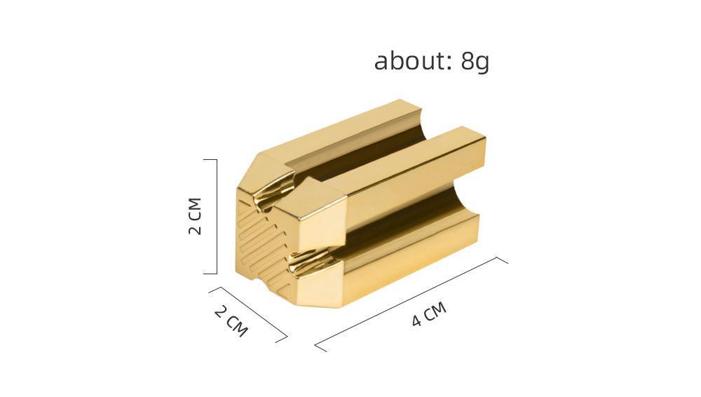Sacapuntas dorado de cuatro lados para cejas (3 unidades)