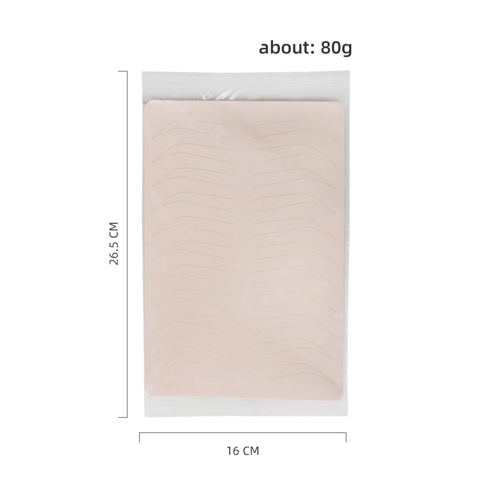 Double-Sided Multi-Function Silicone Practice Skin for Brows, Eyes, and Lips – 3 Pieces