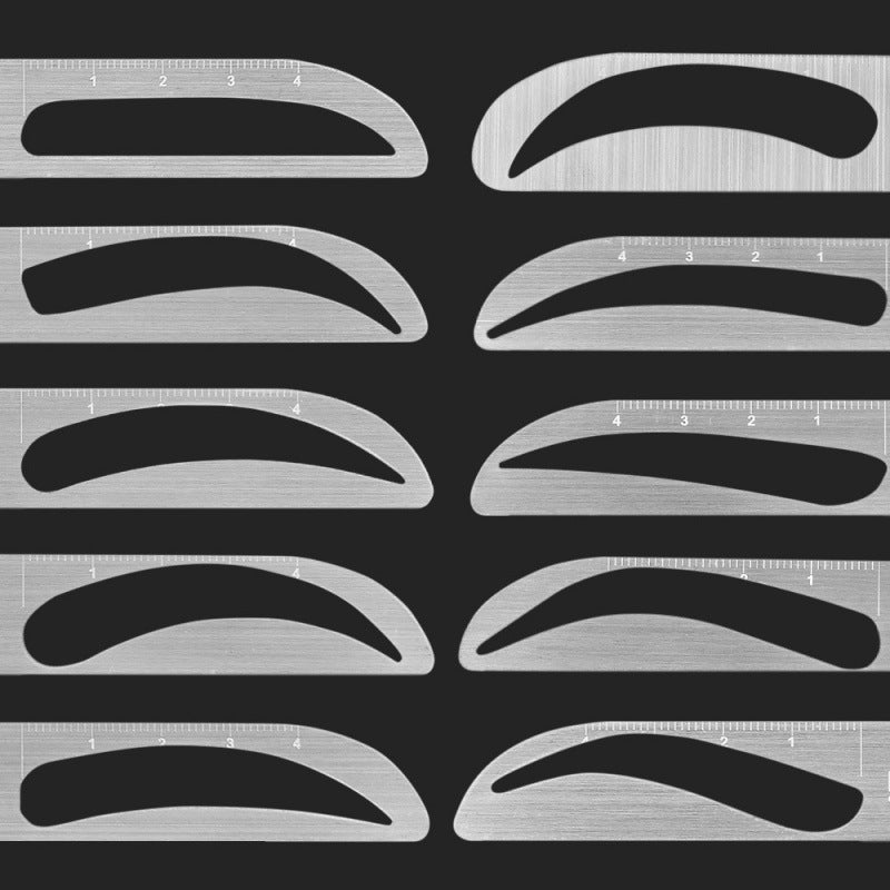 Metal Eyebrow Ruler – Essential Tool for Brow Mapping and Shaping - 5 PIECES