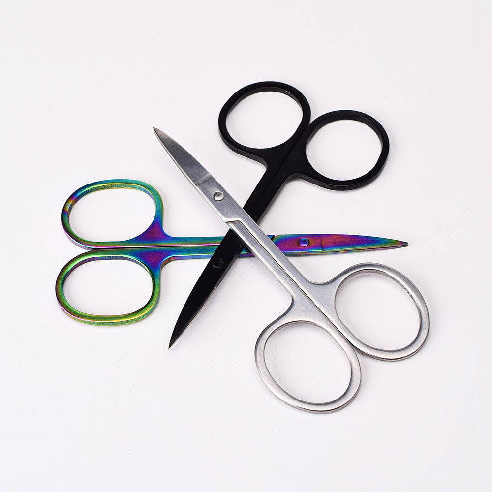 Stainless Steel Beauty Scissors – Eyebrow & Eyelash Trimming Tool - 10PCS