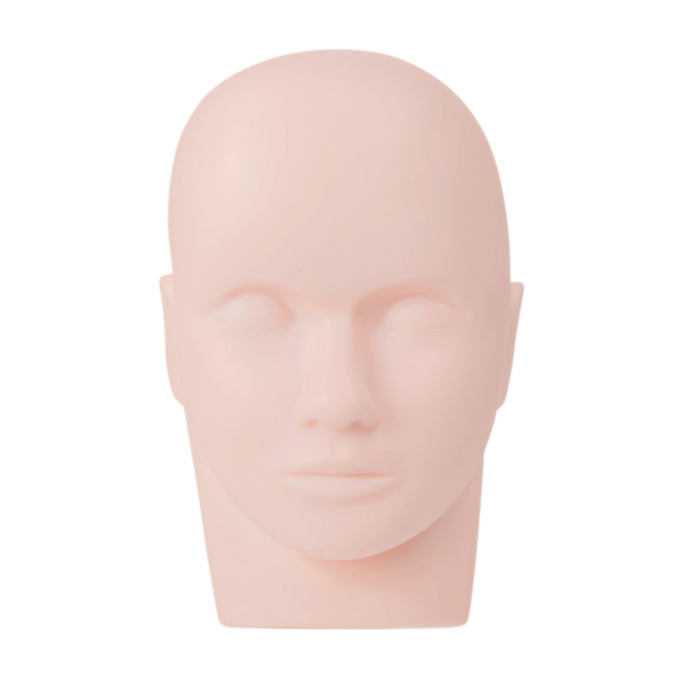 Cabeza de maniquí de silicona para práctica de extensiones de pestañas, maquillaje y formación en PMU (2 unidades)