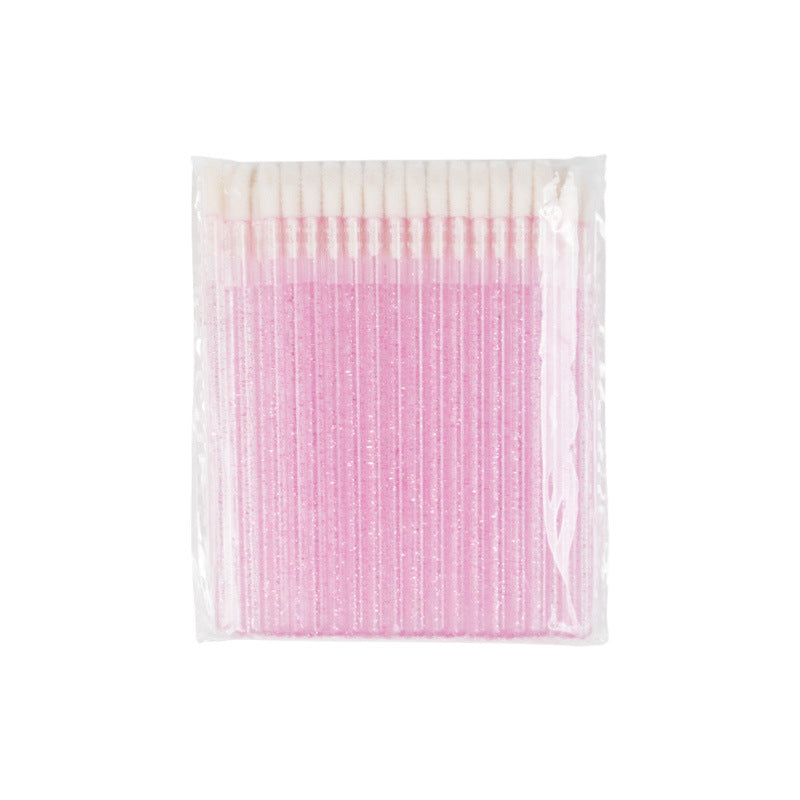 Disposable Crystal Handle Lip Brushes – 7 Colors – Portable Lip Gloss Brush and Makeup Tool - 10 Bags