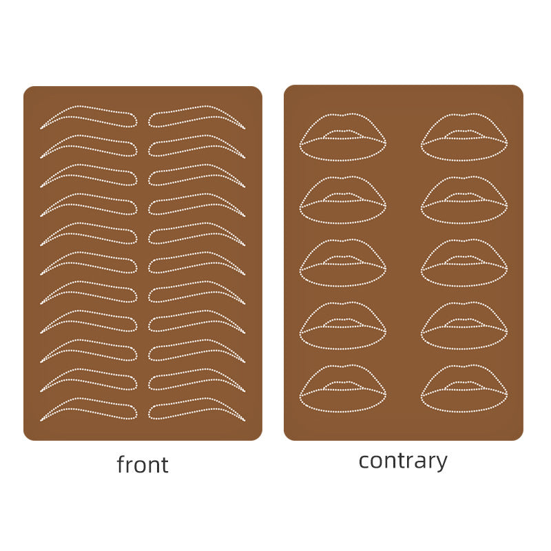 Double-Sided Multi-Function Silicone Practice Skin for Brows, Eyes, and Lips – 3 Pieces