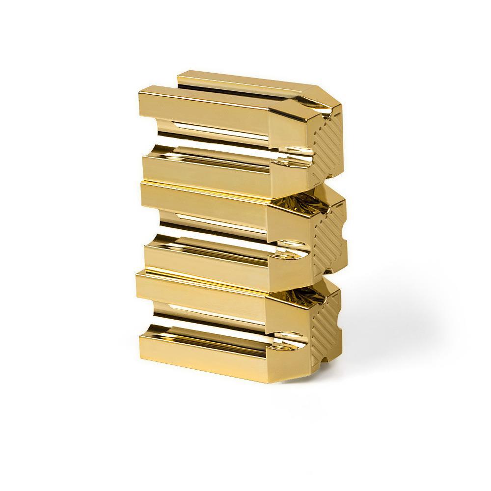 Sacapuntas dorado de cuatro lados para cejas (3 unidades)