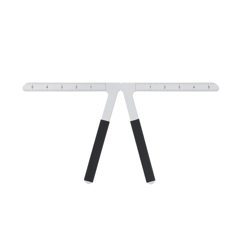 Three-Point Positioning Metal Eyebrow Ruler – 5 PCS