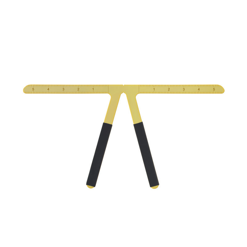 Three-Point Positioning Metal Eyebrow Ruler – 5 PCS