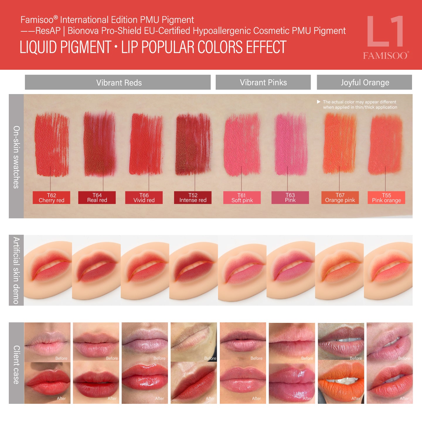FAMISOO 5ML Permanent Makeup Pigments