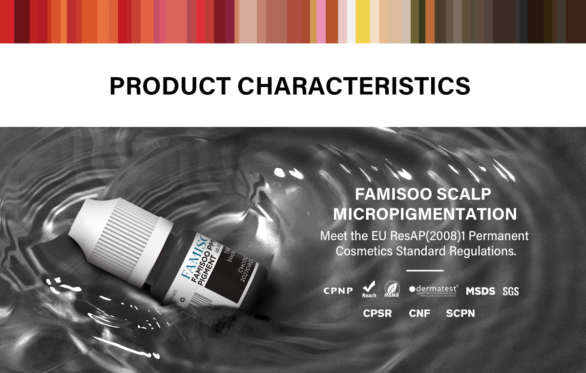 FAMISOO 5ML SMP Scalp Pigments – 4 Shades for Natural Hairline Restoration