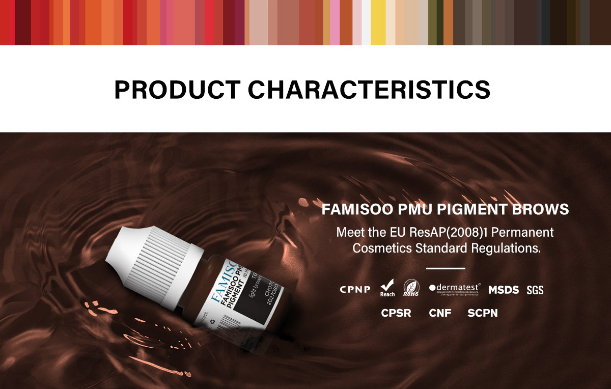 FAMISOO 5ML PMU Eyebrow Pigments – Professional Brow Tattoo & Correction Inks