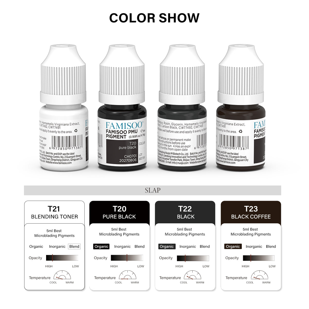 FAMISOO 5ML SMP Scalp Pigments – 4 Shades for Natural Hairline Restoration