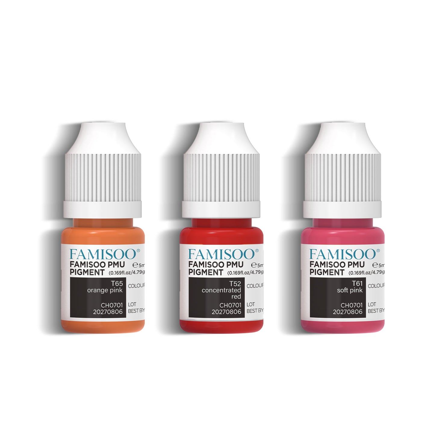FAMISOO PMU Lip Pigments – 40 Professional Lip Colors for Permanent Makeup