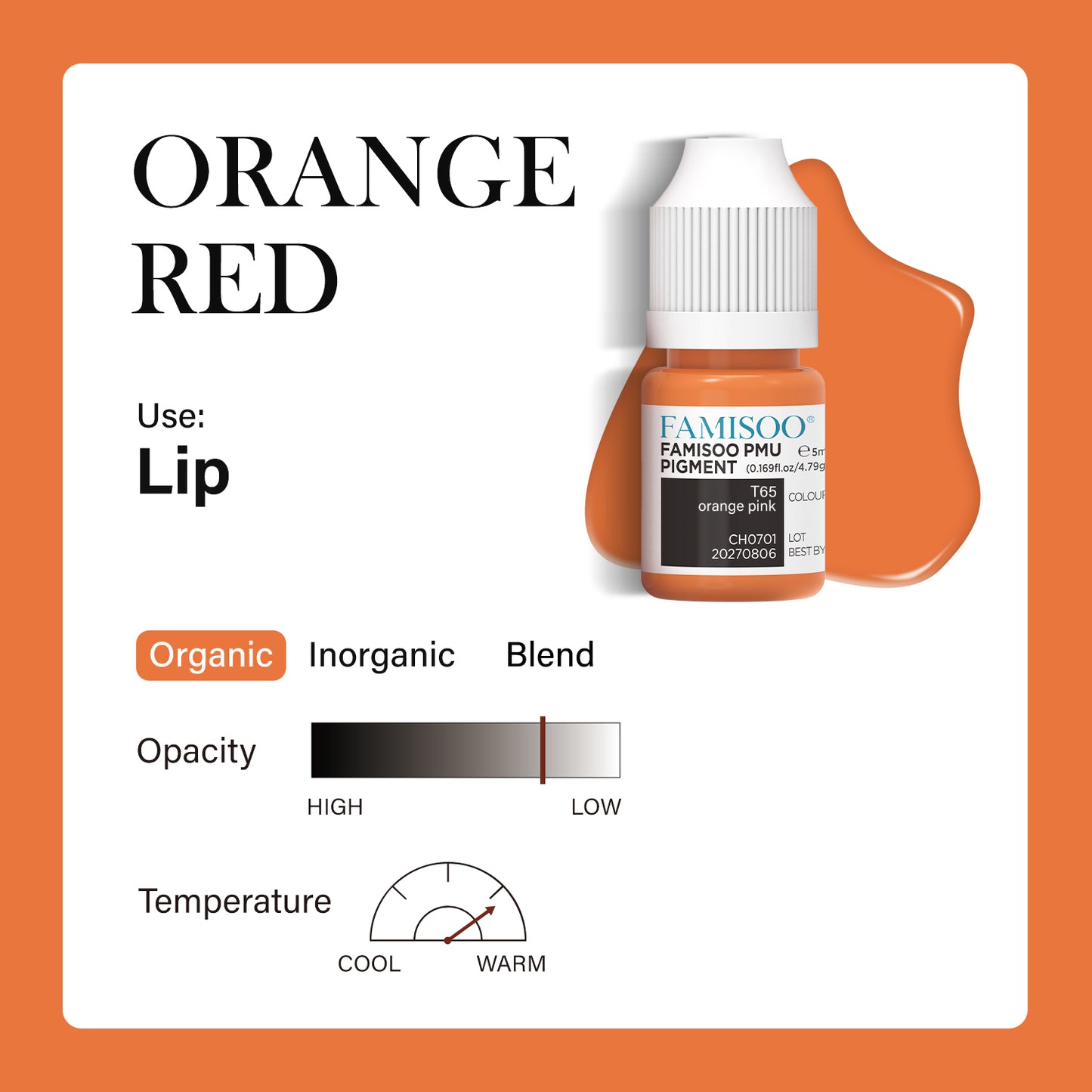 FAMISOO PMU Lip Pigments – 40 Professional Lip Colors for Permanent Makeup