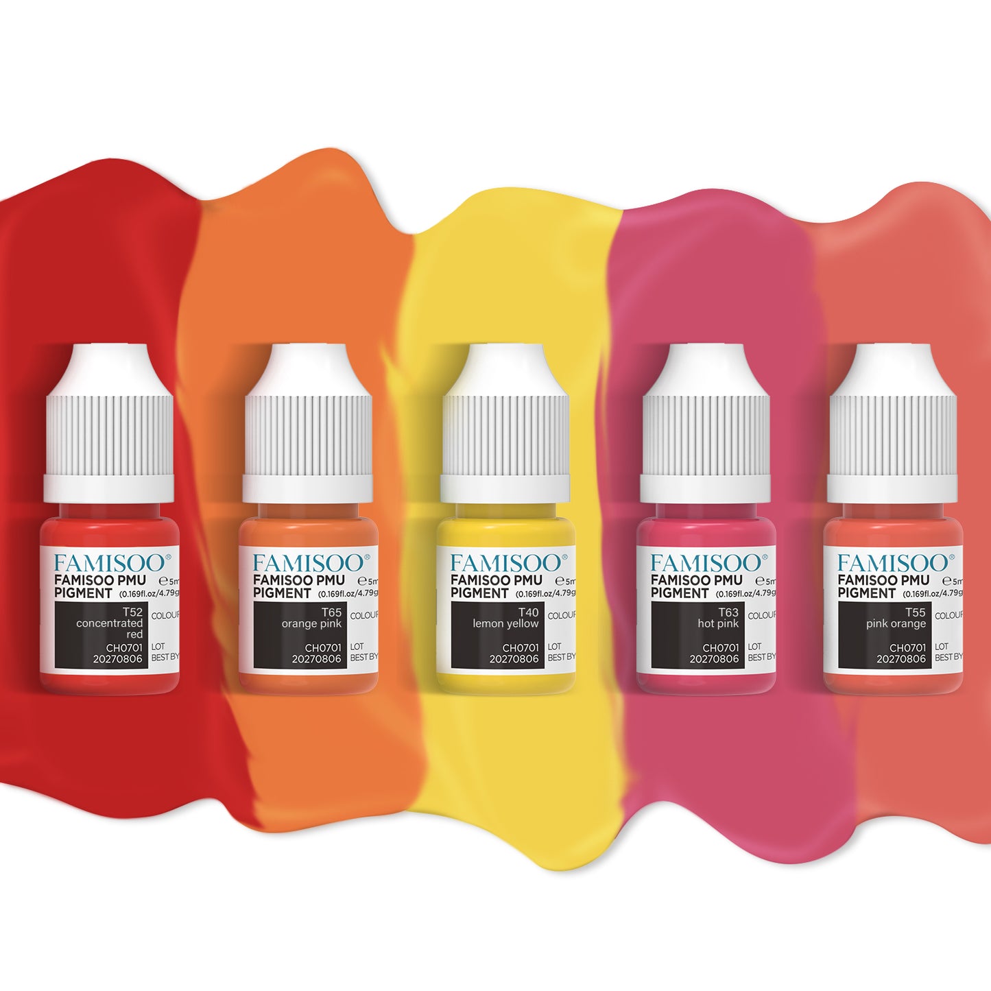 FAMISOO PMU Lip Pigments – 40 Professional Lip Colors for Permanent Makeup