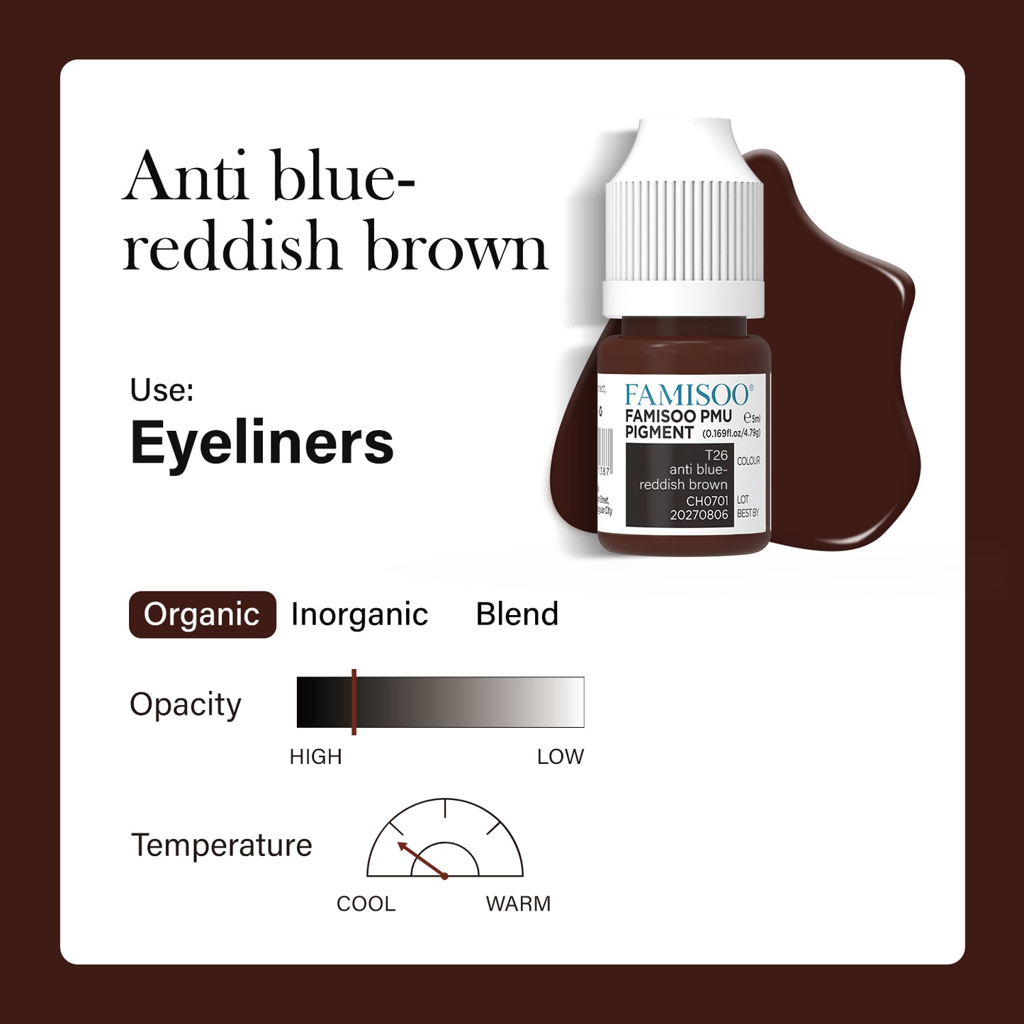 FAMISOO 5ML PMU Eyeliner Pigments – Professional Permanent Makeup Inks