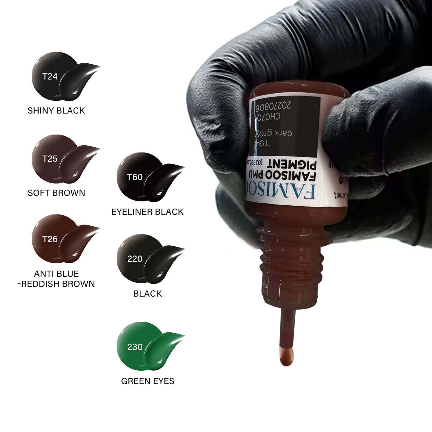 FAMISOO 5ML PMU Eyeliner Pigments – Professional Permanent Makeup Inks