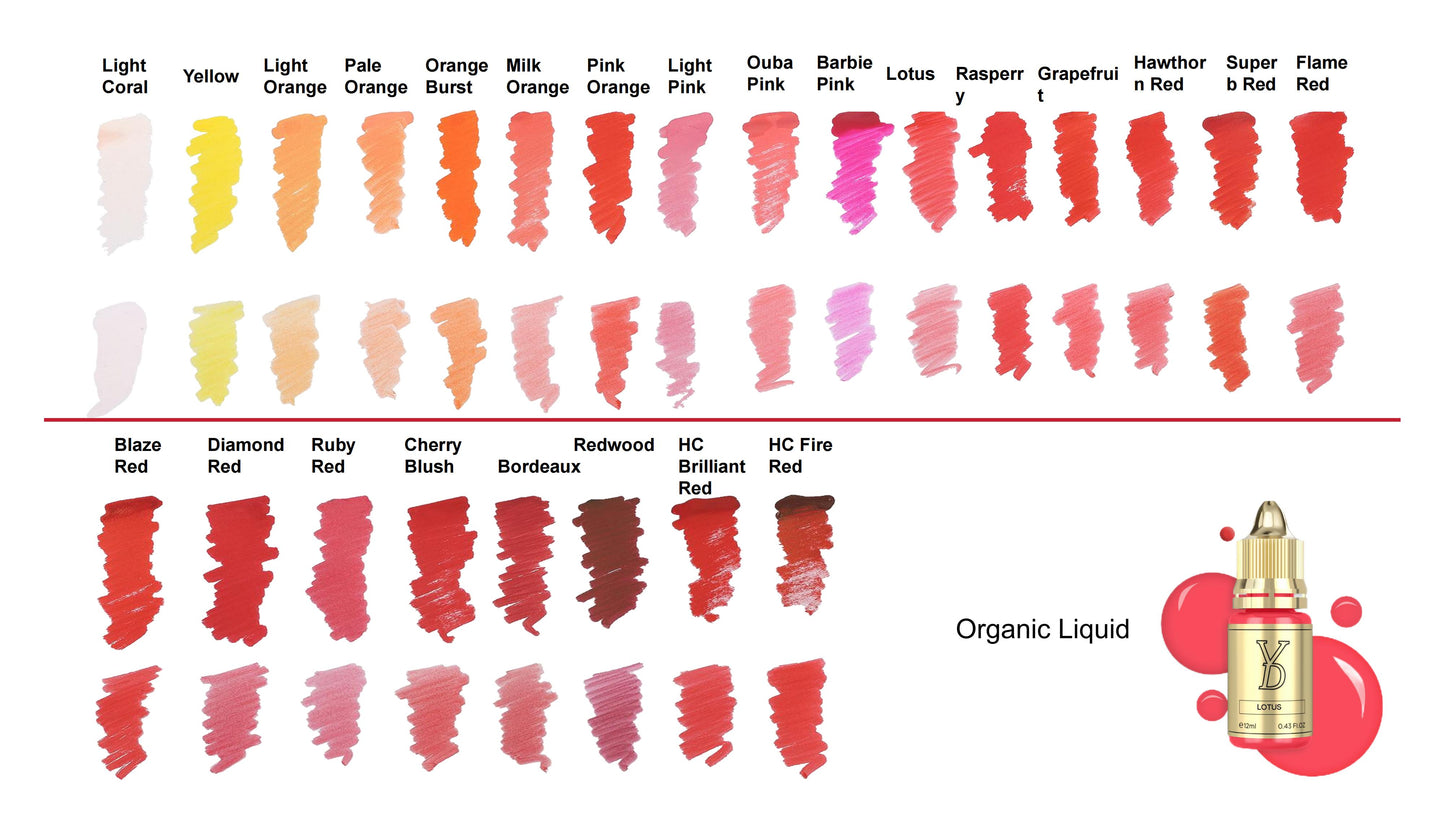 YD Lip Neo Pigment Collection for Machine Use Only 12ml/Bottle Gold Cap