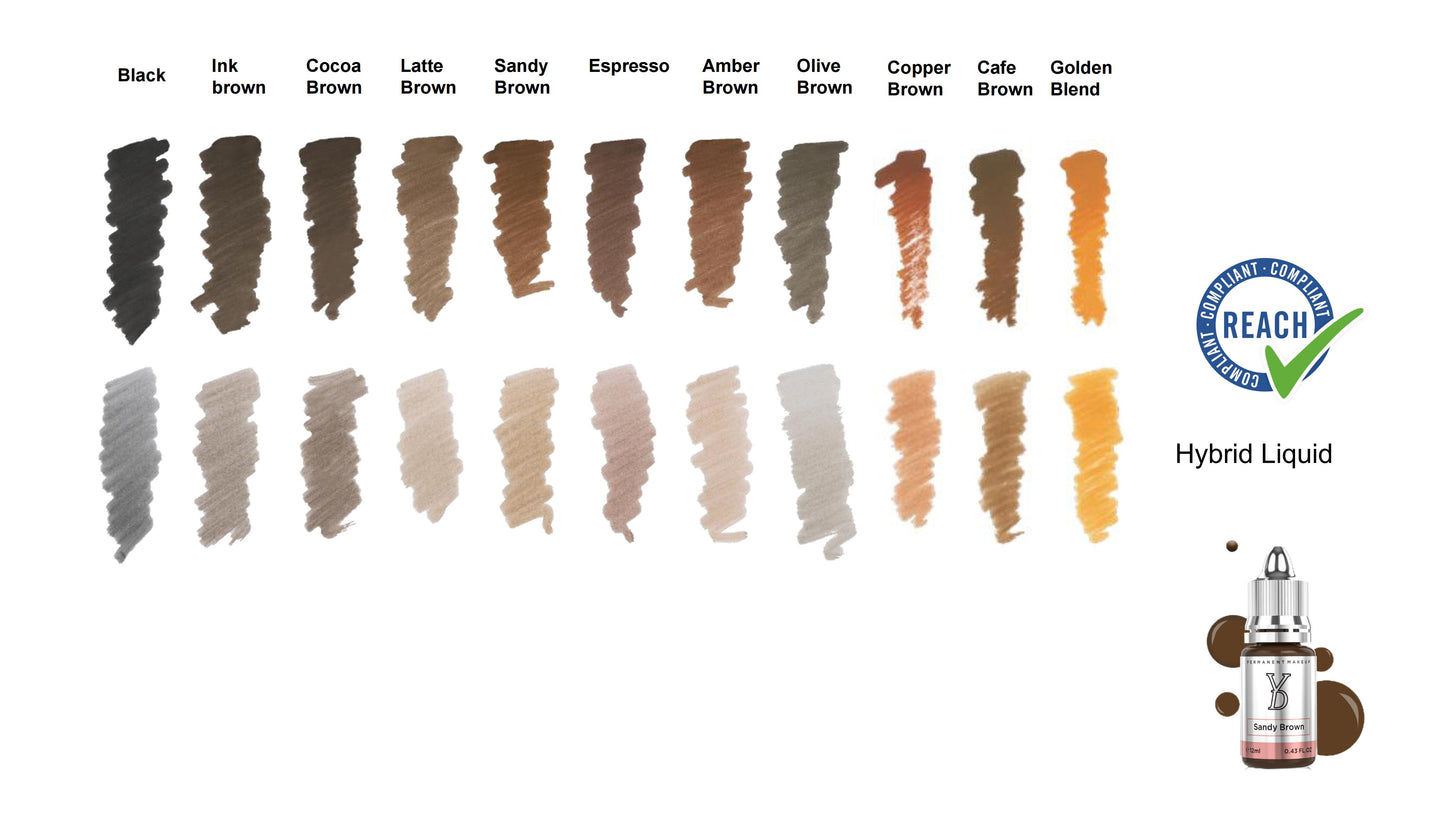 YD Powder Liquid Pigment 12ml Silver Cap – All 28 Colors