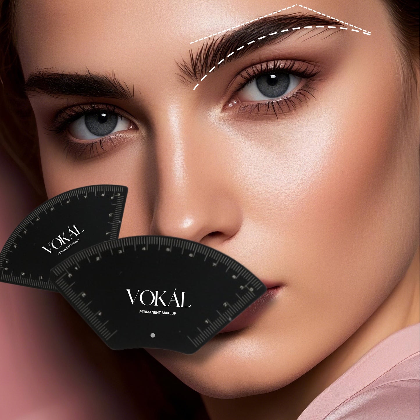 1-Minute Brow Mapping Tool – Stainless Steel Brow Shaping Ruler Kit for PMU Artists