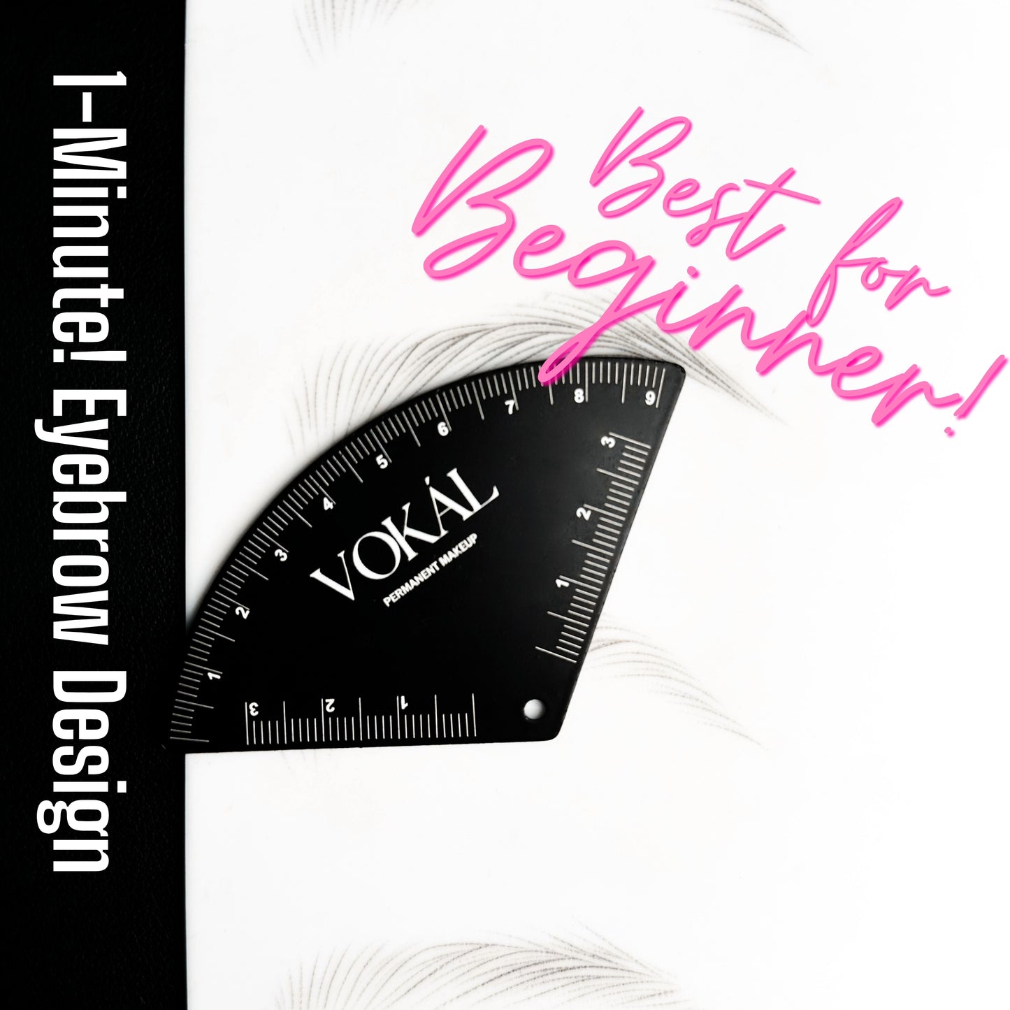 1-Minute Brow Mapping Tool – Stainless Steel Brow Shaping Ruler Kit for PMU Artists