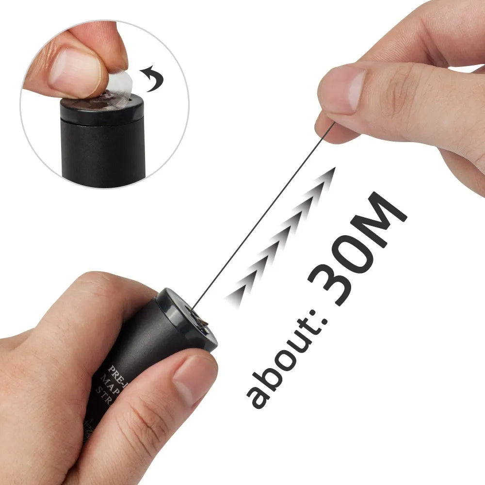 20M Pre-Inked PMU Mapping String | Professional Eyebrow Mapping Thread with Metal Tube Dispenser