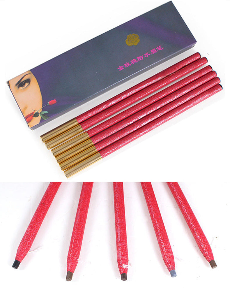 Golden Rose Waterproof Hard-Core Brow Pencil – Professional PMU & Makeup Tool - 12PCS/BOX