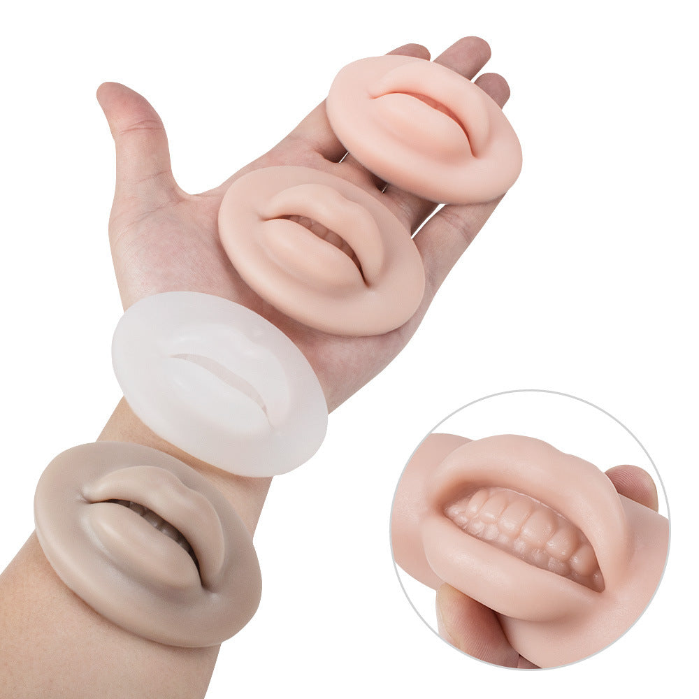 5D PMU Silicone Lip Practice Model 36G – Soft, Flexible Design for Lip Blush Training - 10PCS
