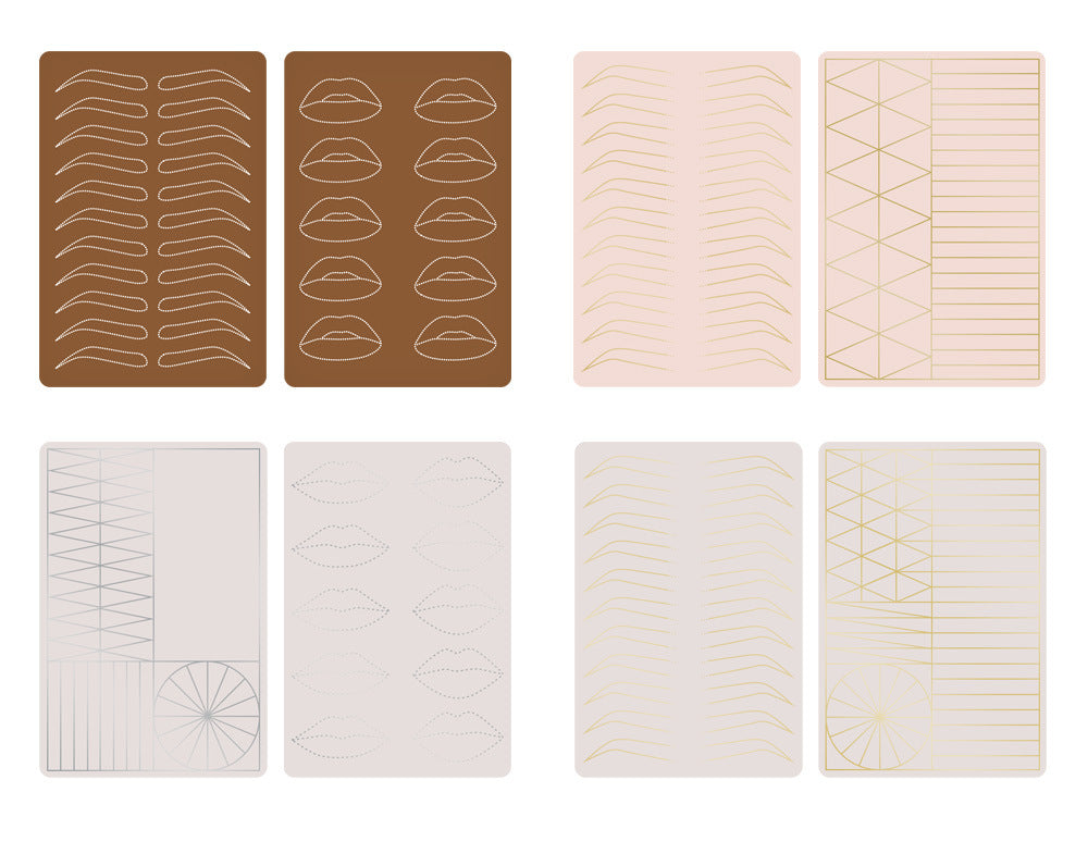 Double-Sided Multi-Function Silicone Practice Skin for Brows, Eyes, and Lips – 3 Pieces