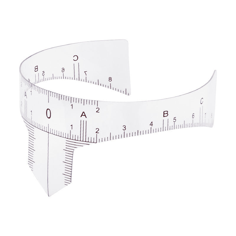 Transparent Nose Bridge Eyebrow Ruler – Professional Brow Design Tool - 25PCS