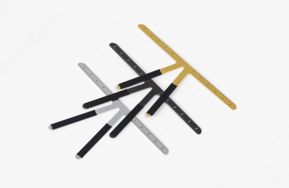 Three-Point Positioning Metal Eyebrow Ruler – 5 PCS
