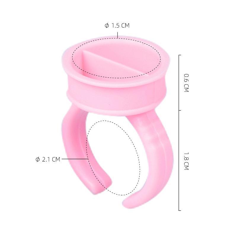 Pink Pigment Ring Cups for Permanent Makeup - 10 Bags
