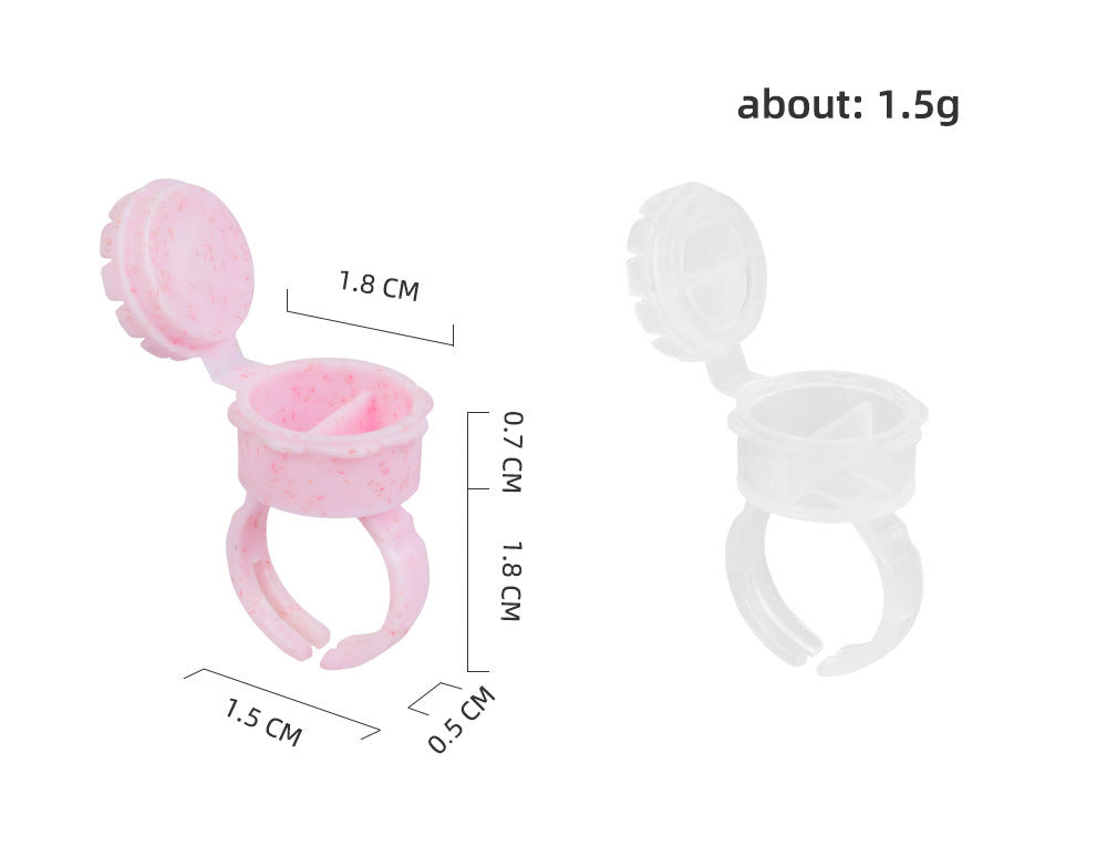 Multi-Purpose Disposable Ring Ink Cups for PMU & Eyelash Artists – 3 Packs