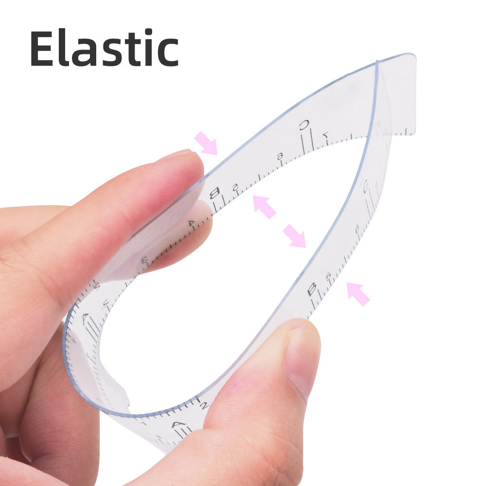 Transparent Nose Bridge Eyebrow Ruler – Professional Brow Design Tool - 25PCS