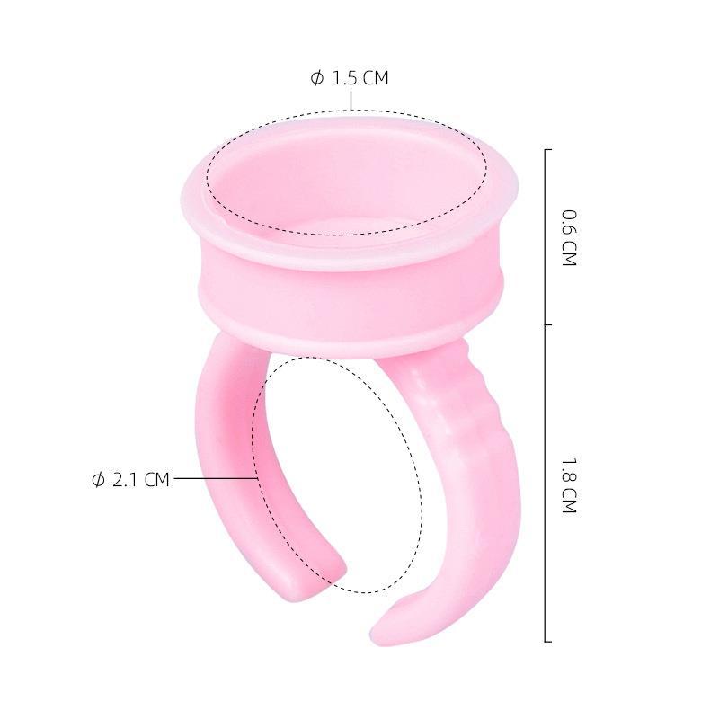 Pink Pigment Ring Cups for Permanent Makeup - 10 Bags