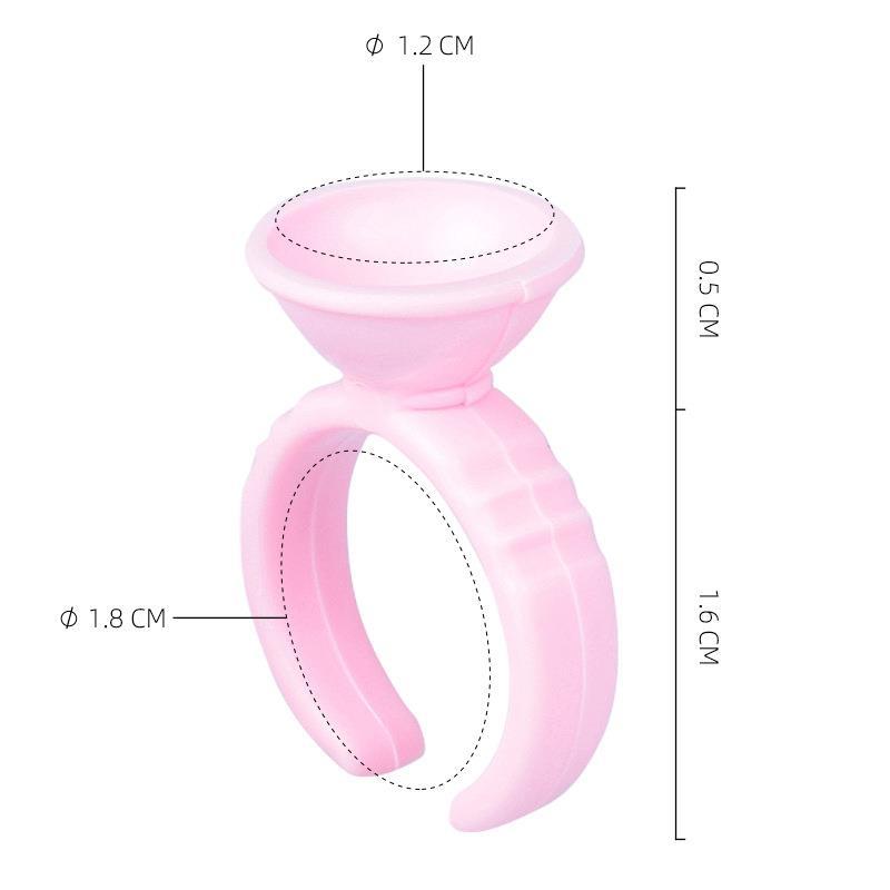 Pink Pigment Ring Cups for Permanent Makeup - 10 Bags